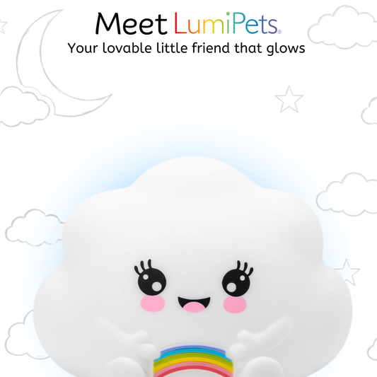 LumiPets® Kawaii Cloud - Children's Nursery Touch Night Light